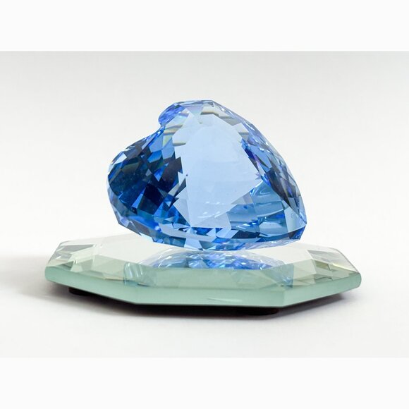 Swarovski - Vintage RETIRED Crystal Blue Faceted Heart - 1997 Limited Edition - Picture 2 of 11